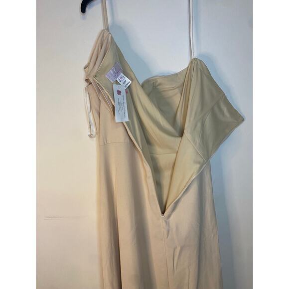 NWT Hailey Paige Occasions Cashmere Off Shoulder Formal Gown Dress Bridesmaid 22 - Picture 13 of 16